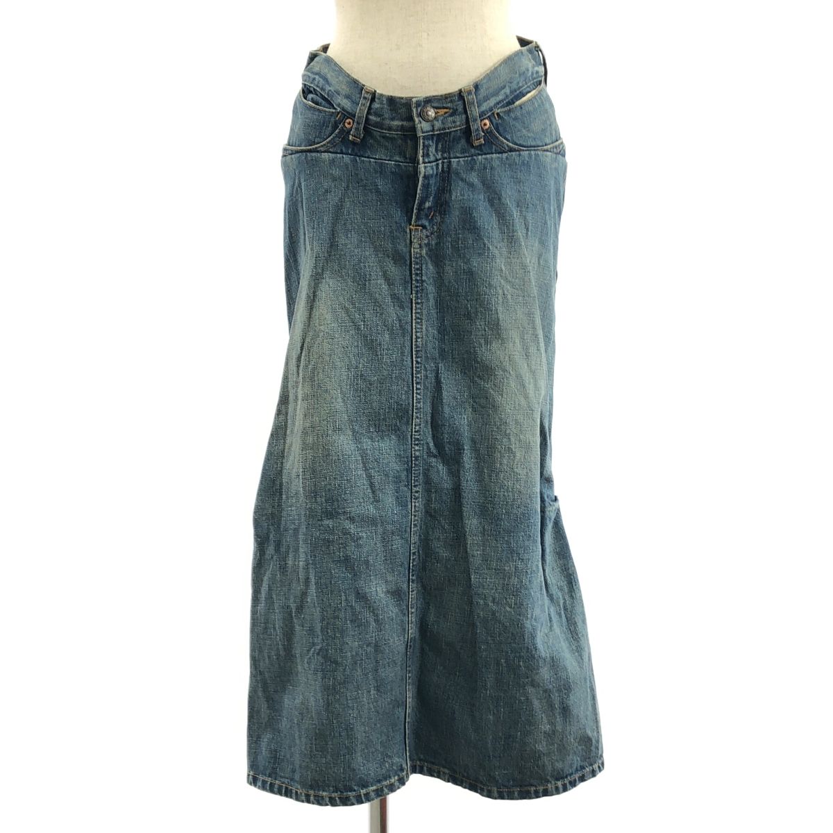 JUNYA WATANABE COMME des GARCONS ジュンヤワタナベ 2004AW クレイジーパターン マーメイド デニムスカート S インディゴ レディース