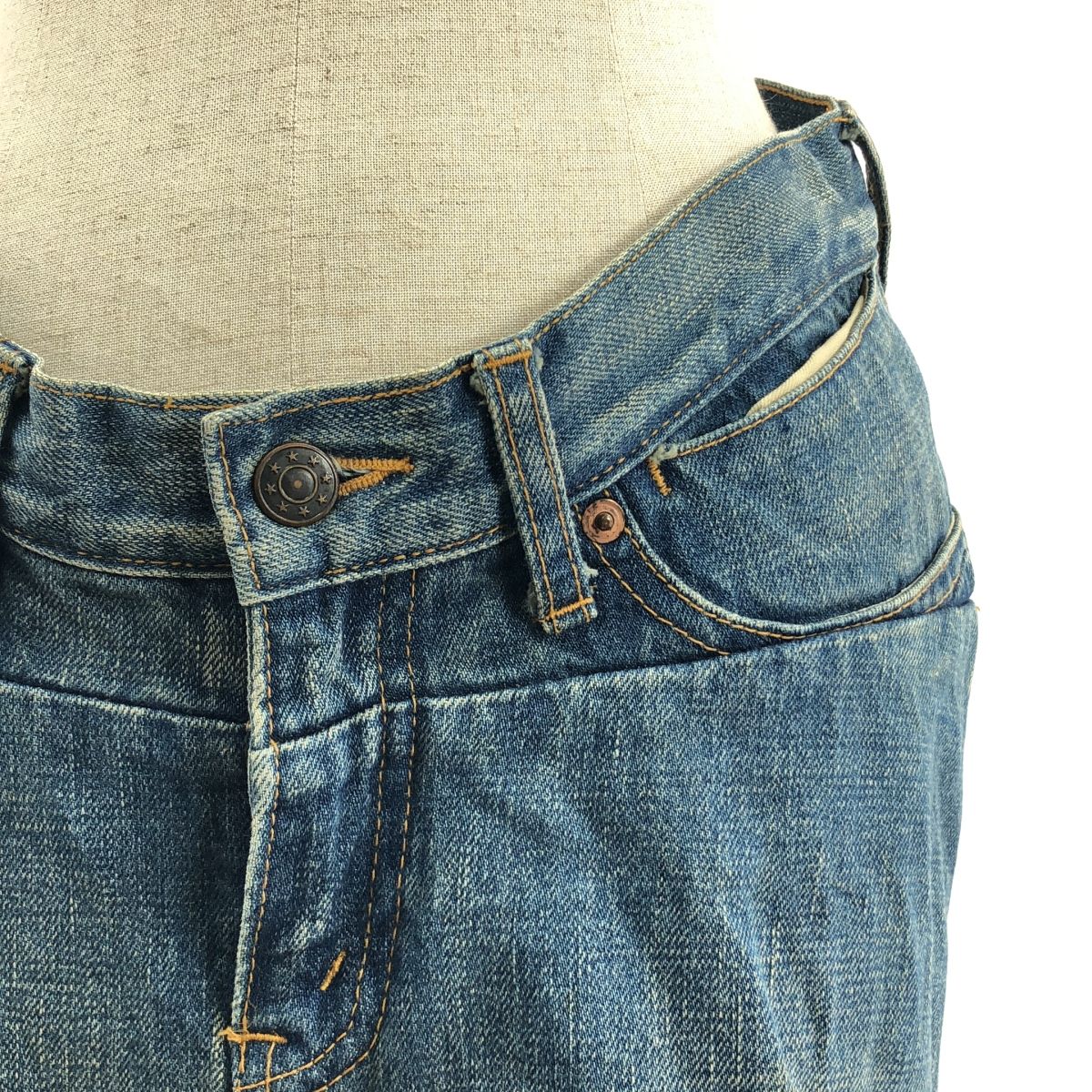 JUNYA WATANABE COMME des GARCONS ジュンヤワタナベ 2004AW クレイジーパターン マーメイド デニムスカート S インディゴ レディース