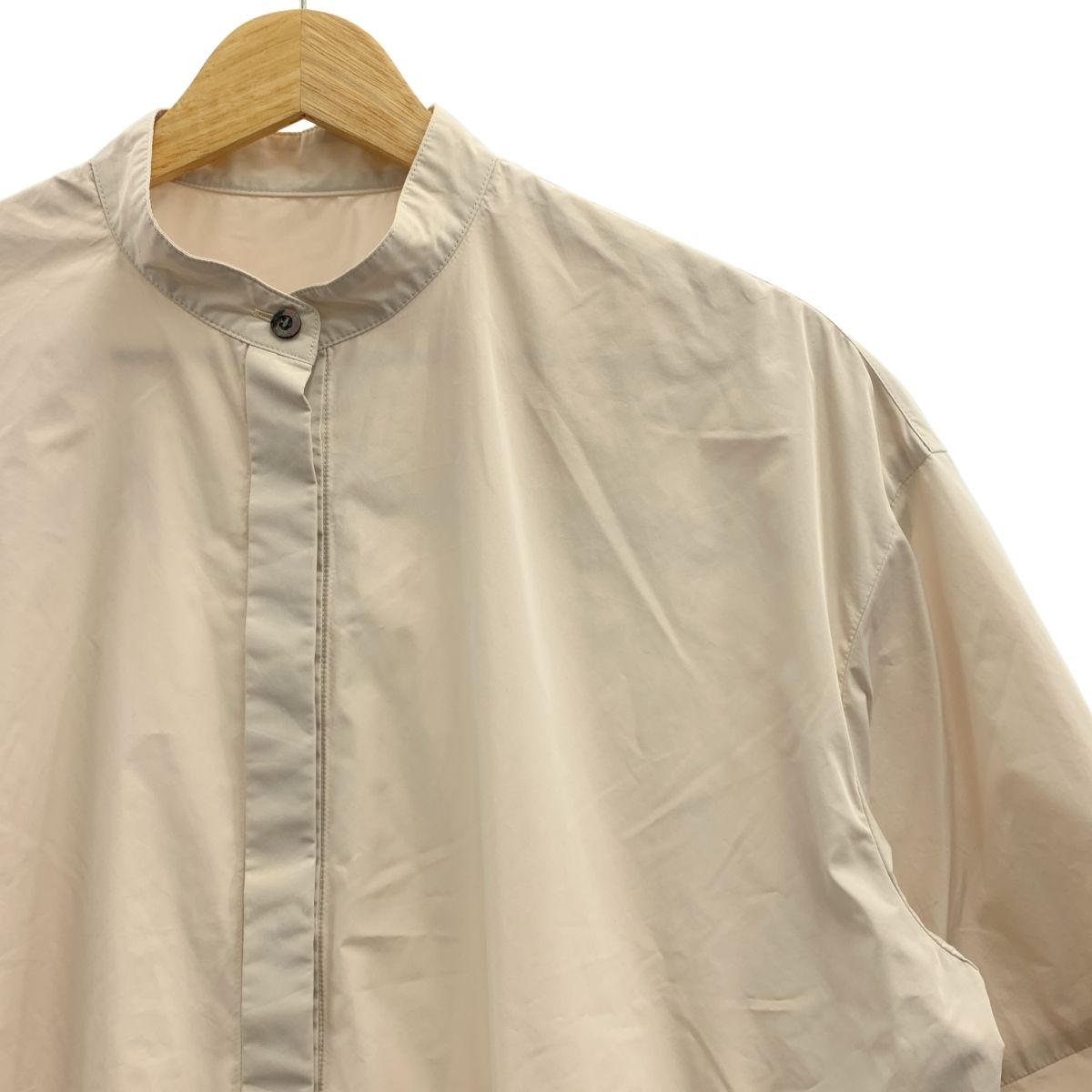 LE PHIL ルフィル ライトタフタギャザー ボリューム シャツ ブラウス F オフホワイト系 レディース