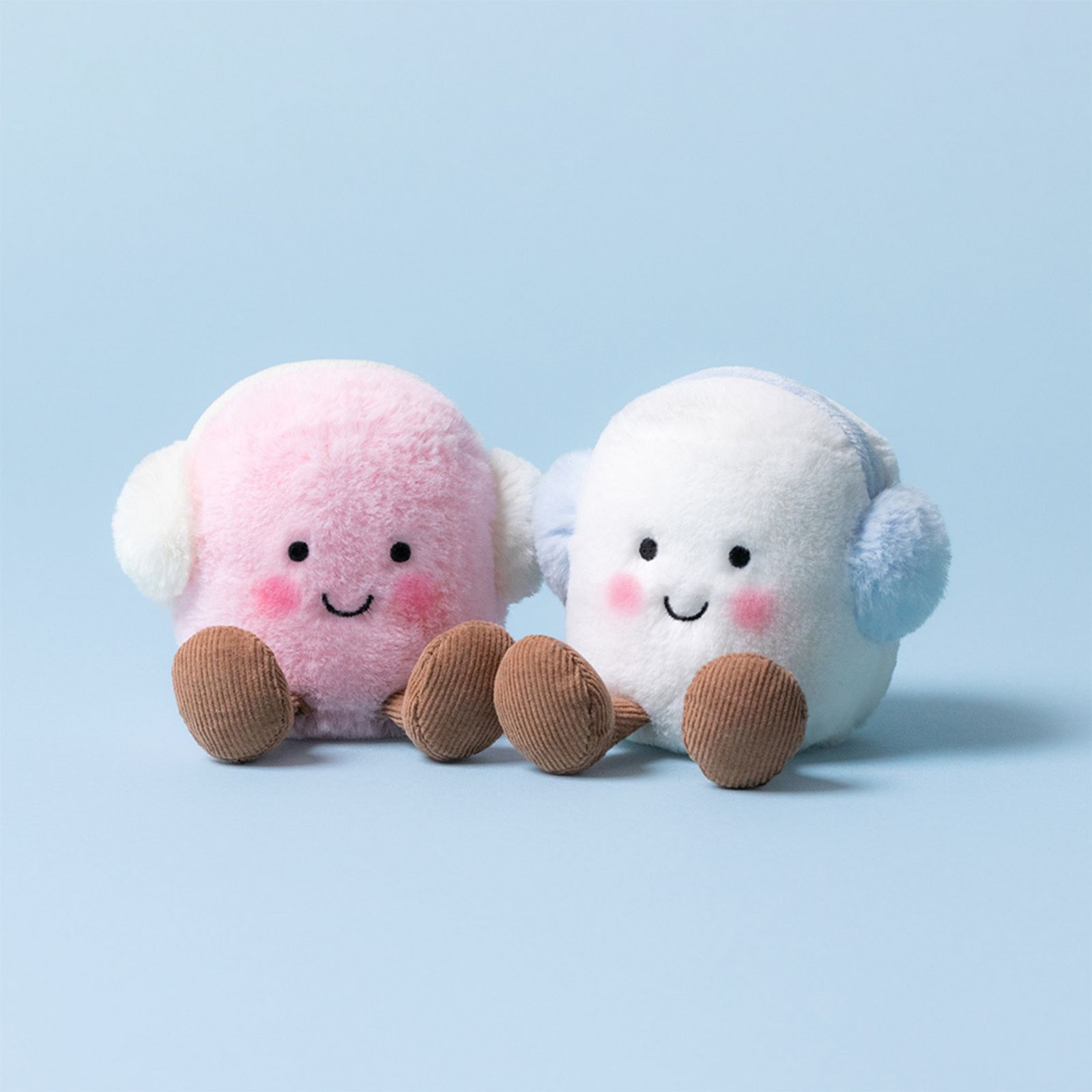 ジェリーキャット Jellycat トースティーピンクとホワイト マシュマロ ぬいぐるみ 袋付き