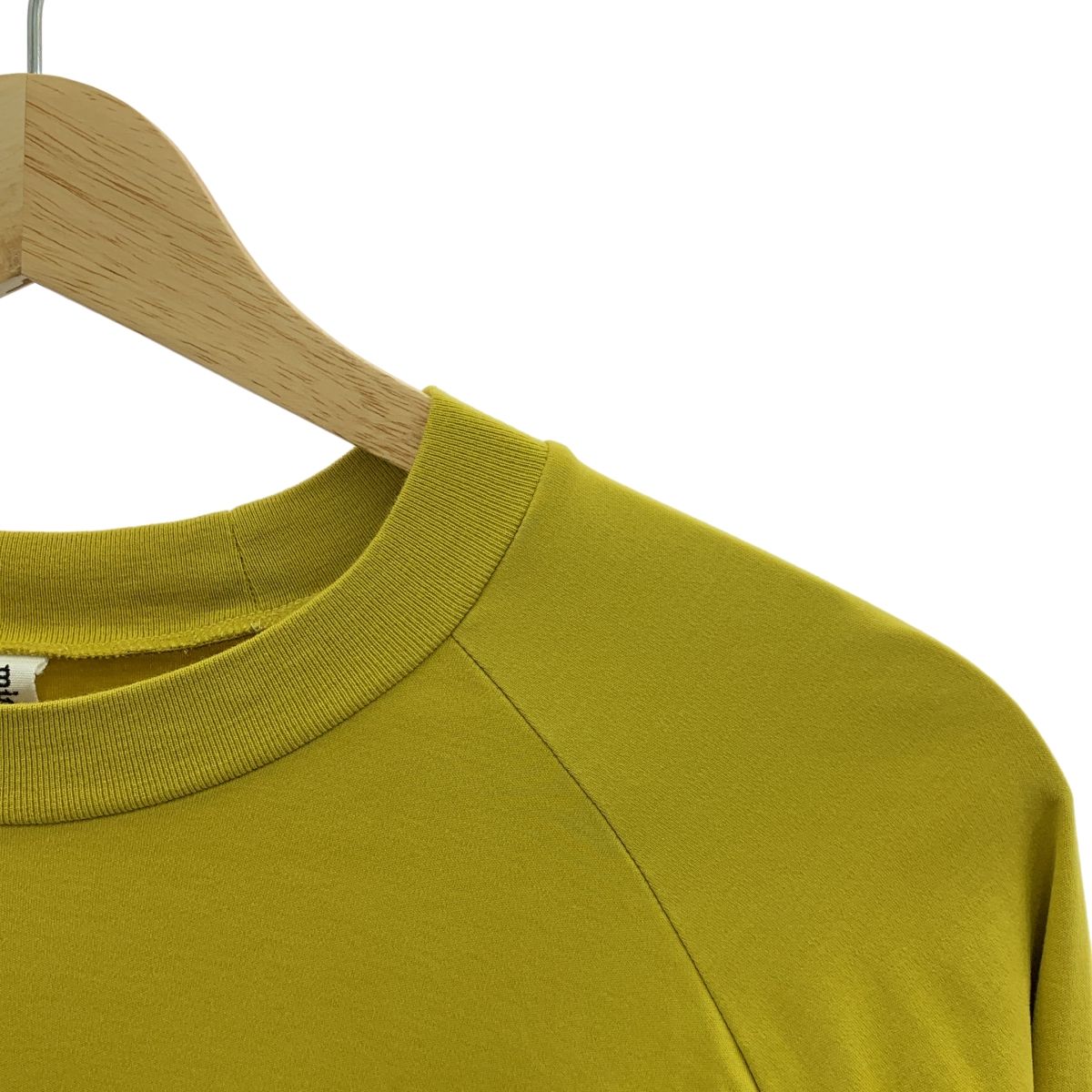 mina perhonen ミナペルホネン tanssi ワンポイント刺しゅう ロングスリーブカットソー 36 イエロー レディース