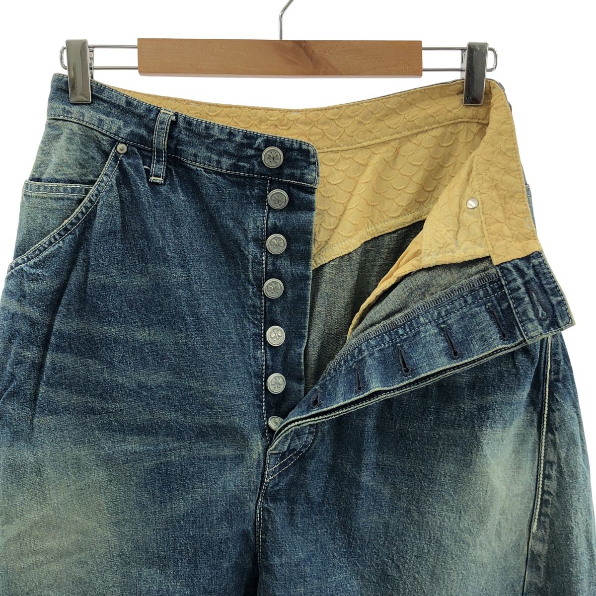 mina perhonen ミナペルホネン every day バルーンワイドデニムパンツ 36 インディゴ レディース DECORATOM_COM_BR