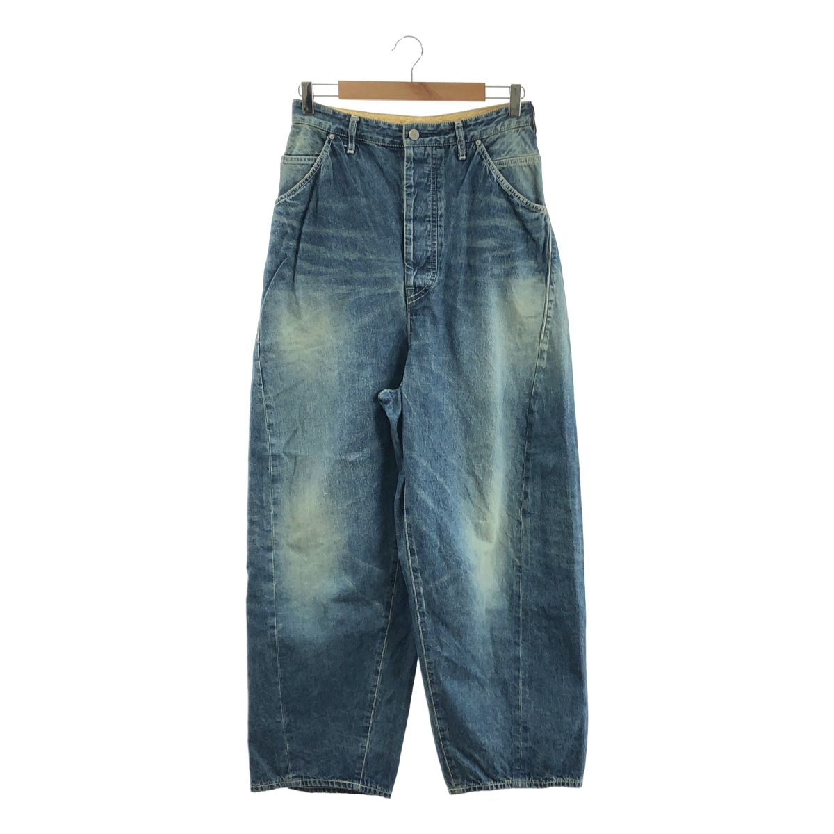 mina perhonen ミナペルホネン every day バルーンワイドデニムパンツ 36 インディゴ レディース