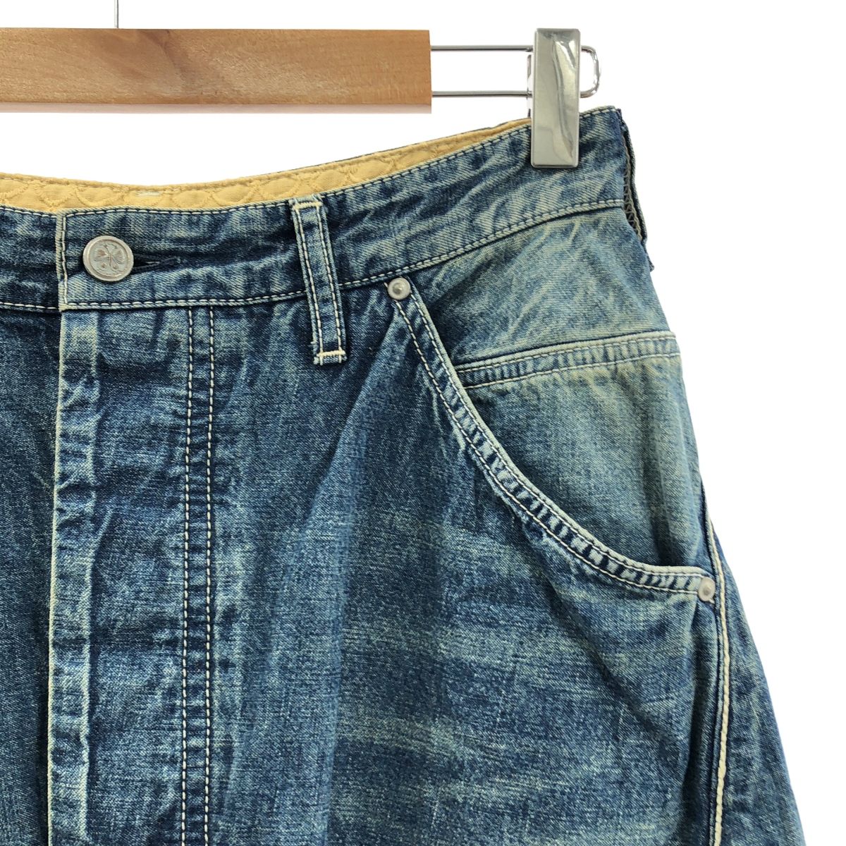 mina perhonen ミナペルホネン every day バルーンワイドデニムパンツ 36 インディゴ レディース