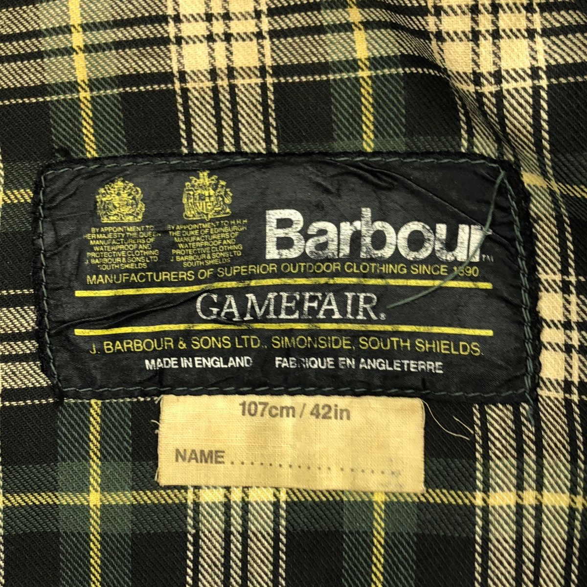 Barbour バブアー 1980s Gamefair ゲームフェア ジャケット カーキ メンズ KANDAIZUMI_COM