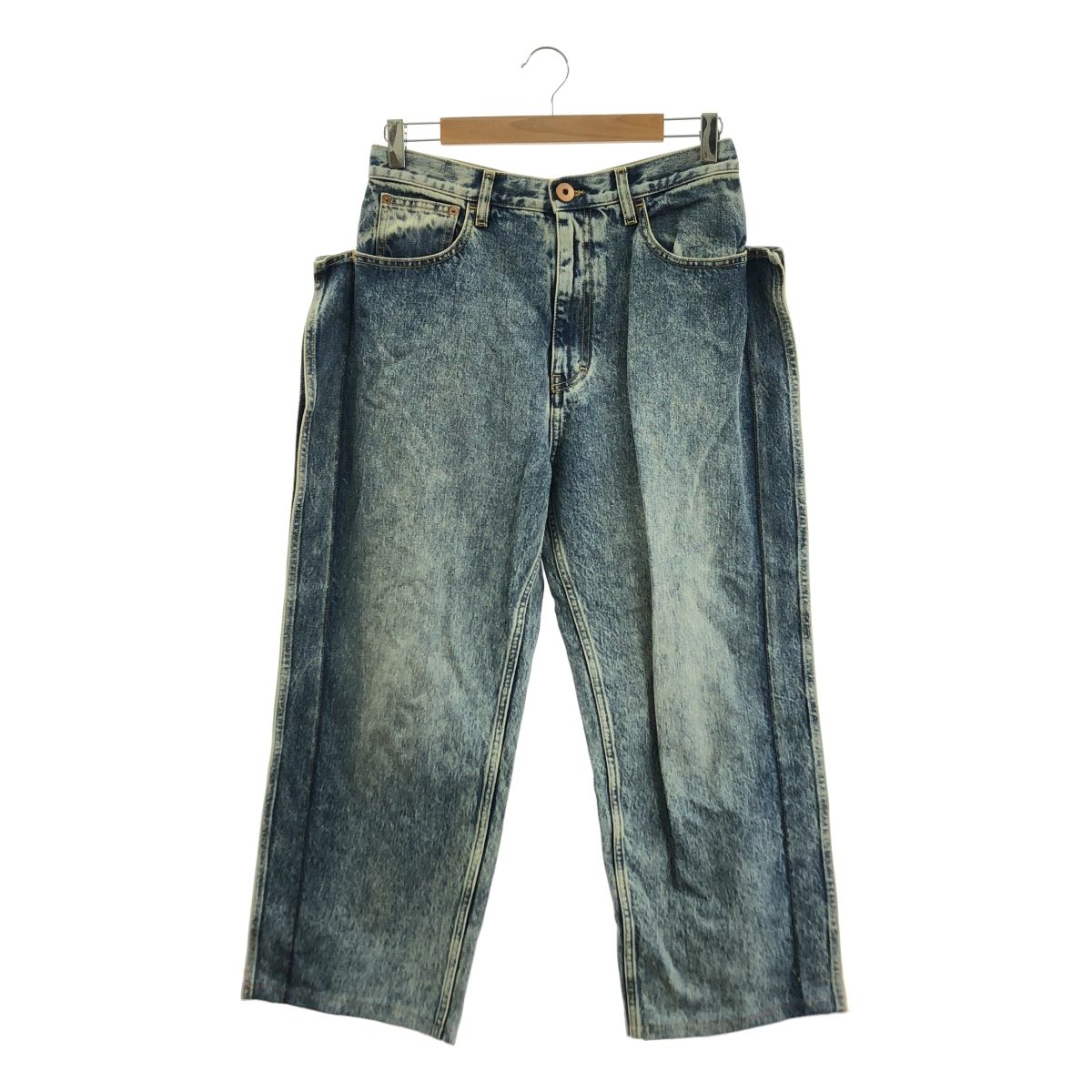 Maison Margiela メゾンマルジェラ 2020SS アウトライン ワイド デニム パンツ 38 インディゴ レディース