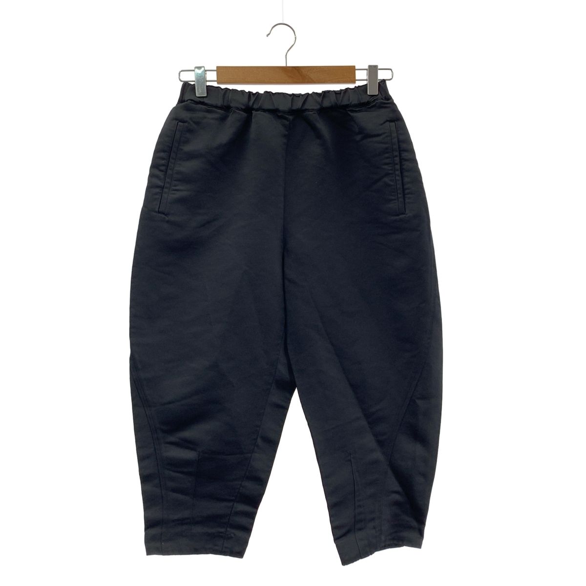 COMME des GARCONS COMME des GARCONS コムコム 2025SS ポリエステル 縮絨 クロップド イージーパンツ XS ブラック レディース