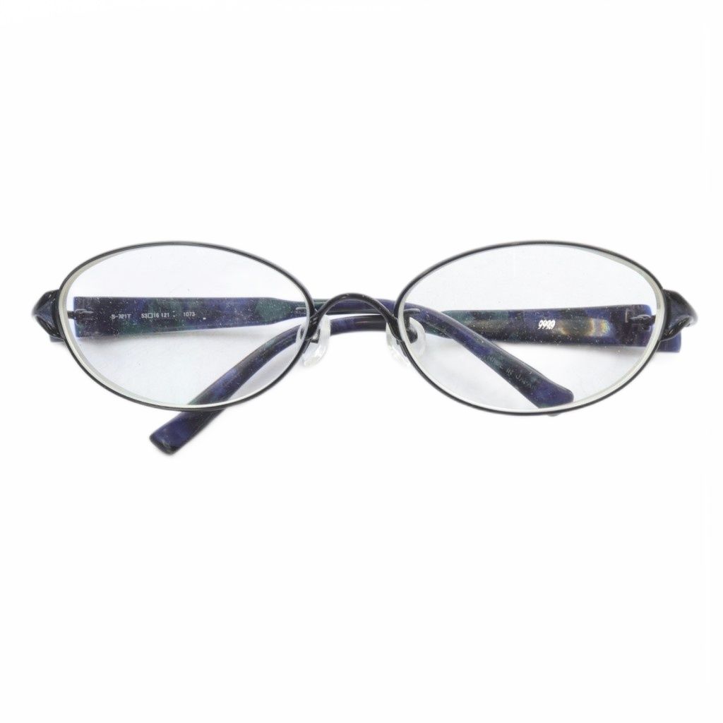 999.9 フォーナインズ 眼鏡 度入り 53 16 121 紺 ネイビー 黒 S-721T
