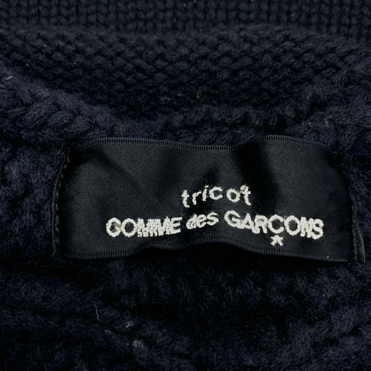  tricot COMME des GARCONS トリココムデギャルソン 2014 AW ウール カシミヤ ケーブル ニット ネイビー レディース その他 トップス