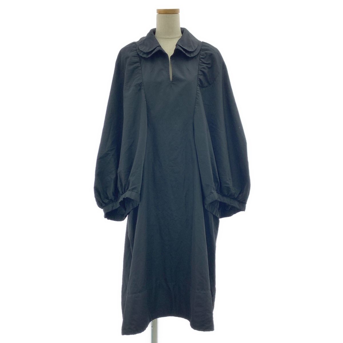 COMME des GARCONS コムデギャルソン 2015AW ダブルラウンド ボリュームスリーブ ワンピース M ブラック レディース