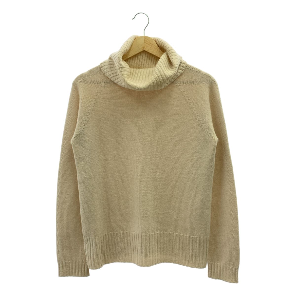 JOHNSTONS OF ELGIN ジョンストンズオブエルガン カシミヤ タートルネック ニット セーター 36 アイボリー レディース