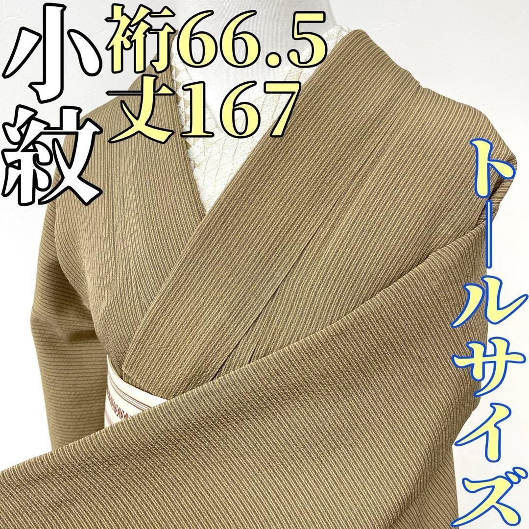 着物と帯 時流 K25781ts 正絹 小紋 トールサイズ 縦縞