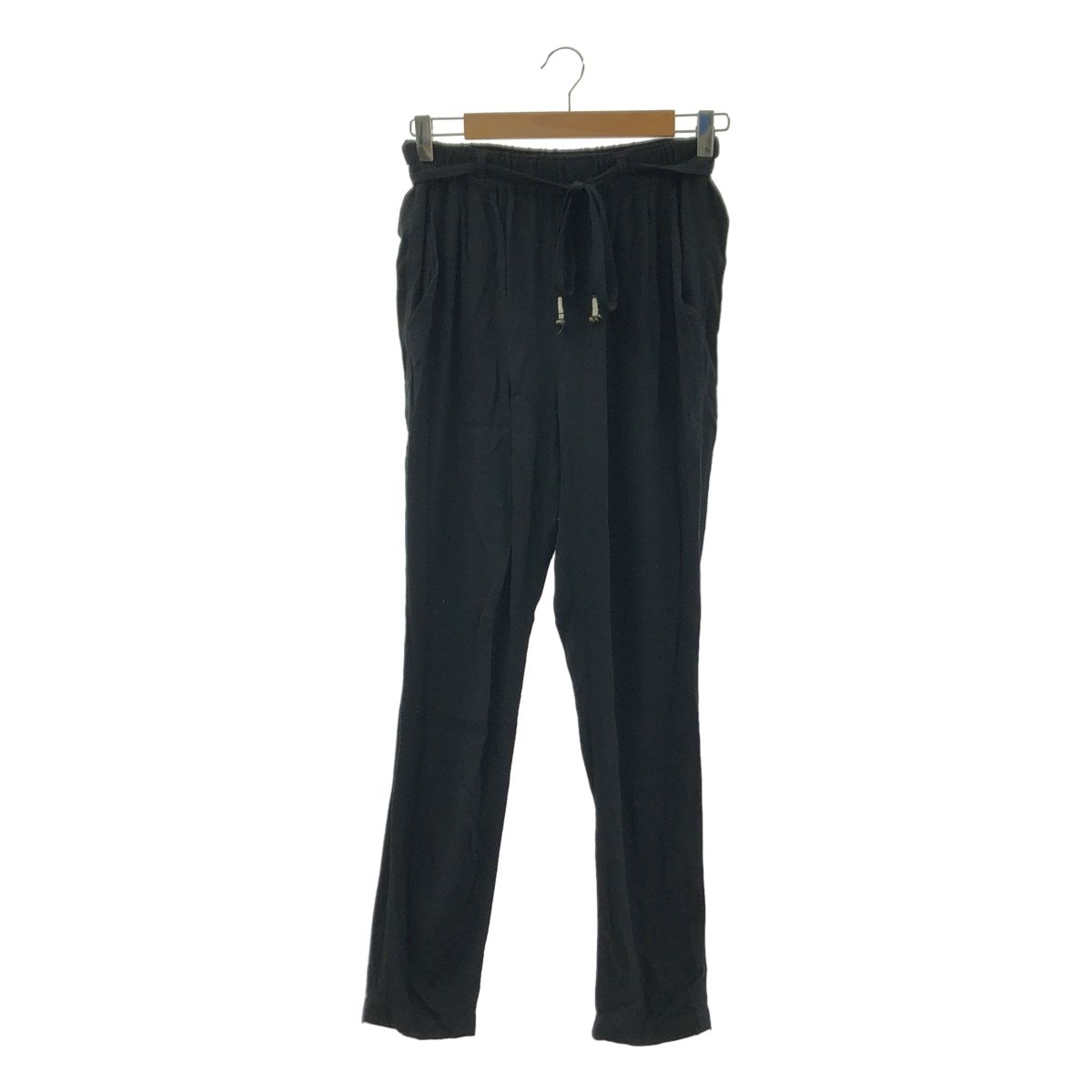 NOWOS ノーウォス Rayon pants レーヨン イージーパンツ M ブラック レディース