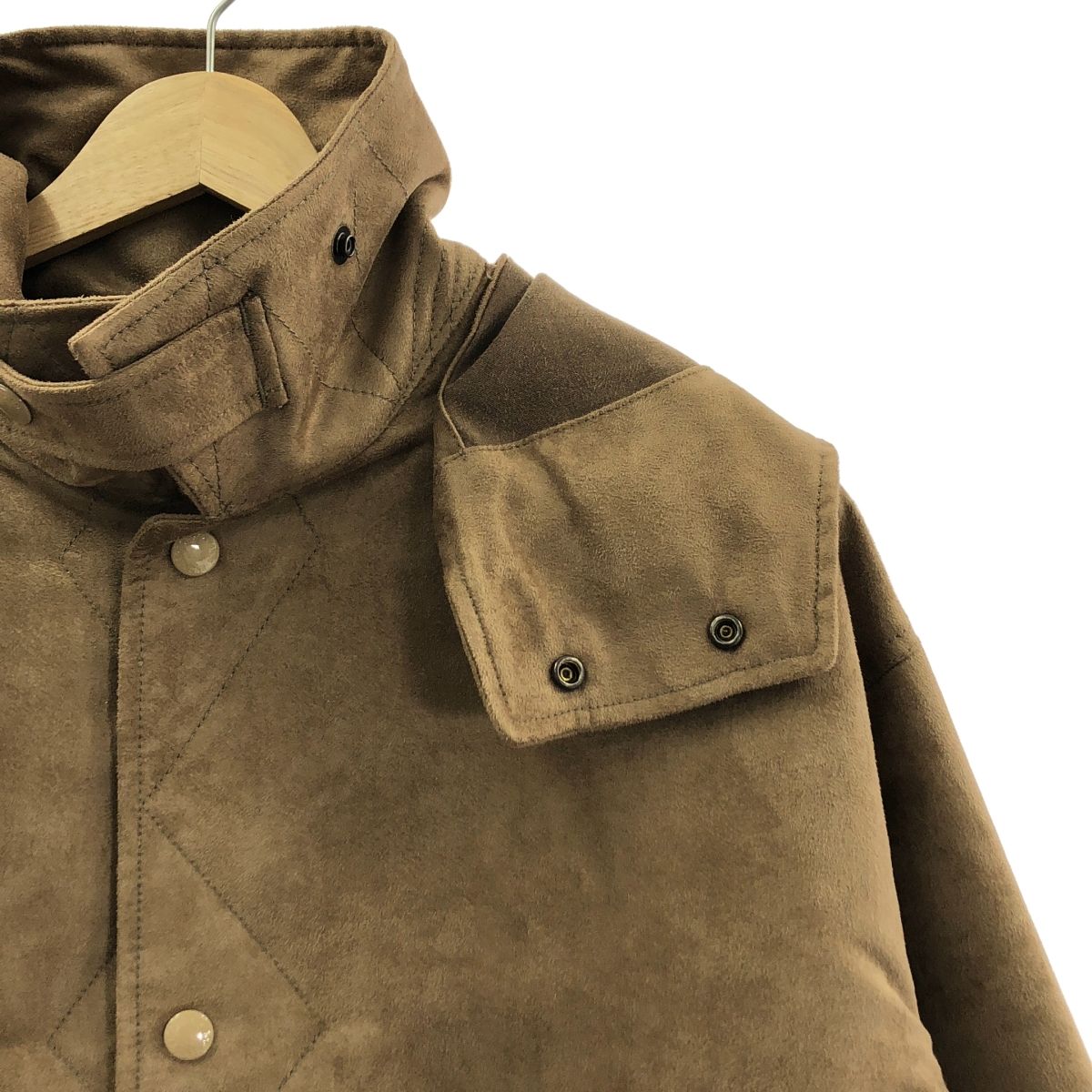 Engineered Garments エンジニアドガーメンツ Wind Breaker オーバー ジャケット フード着脱可 キルティング総裏地 S ダークブラウン メンズ