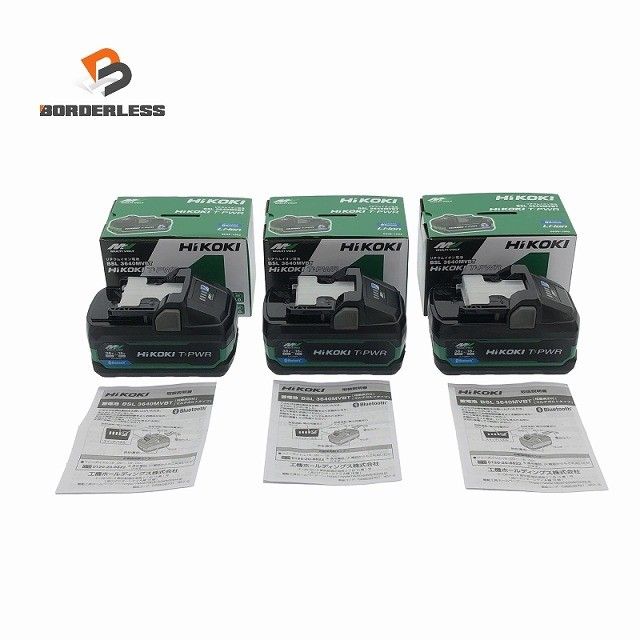 3点セット HiKOKI ハイコーキ マルチボルトT-PWRバッテリー BSL3640MVBTリチウムイオン電池 Bluetooth内蔵117486