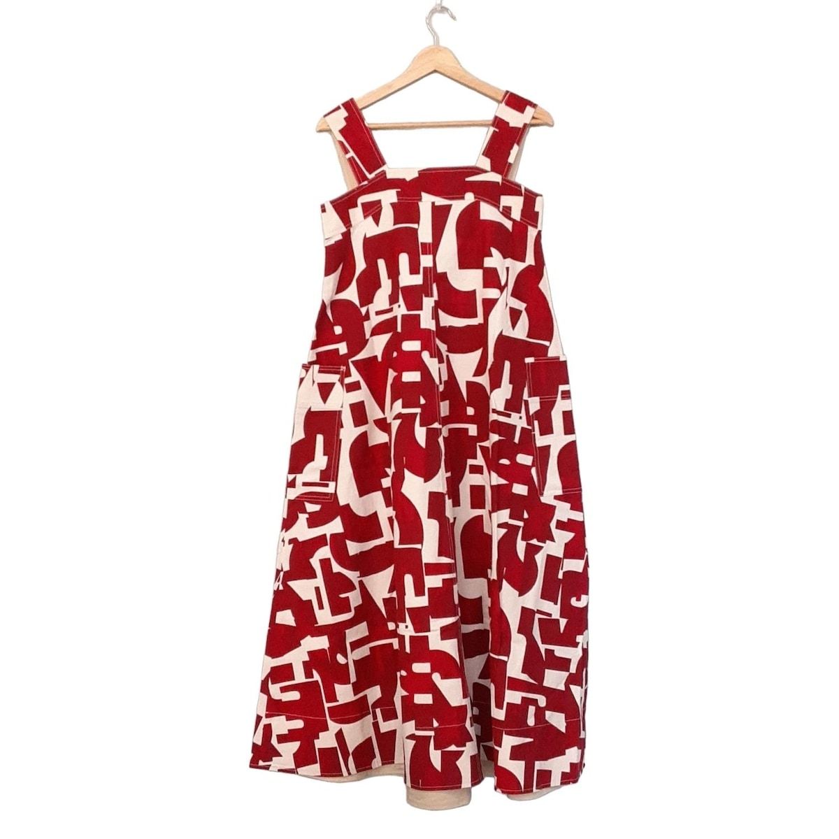 Ron Herman ロンハーマン ワンピース サイズXS レディース - レッド×白 ノースリーブ ロング