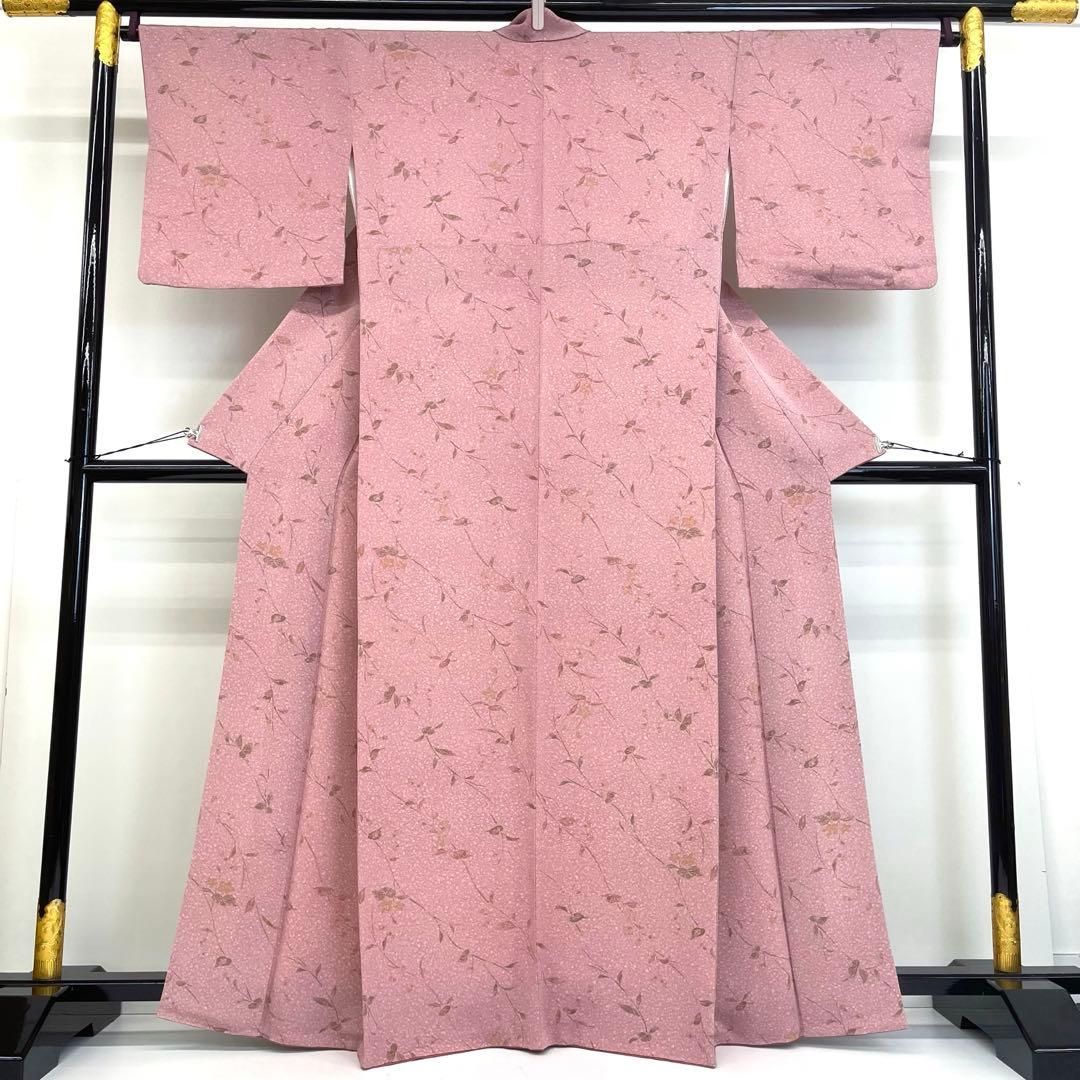 着物と帯 時流 K25772ts 正絹 小紋 大きいサイズ 裄69丈166