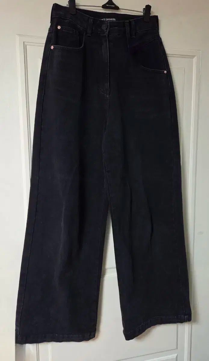 ラッキーシュエトゥ ブラック ワイド デニム パンツ DECORATOM_COM_BR