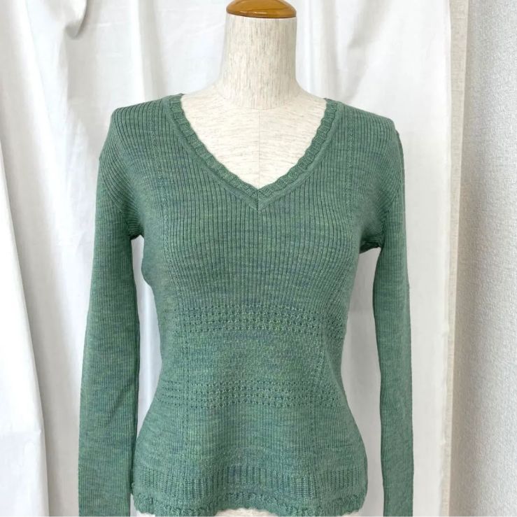 Christian Dior クリスチャンディオール Vネック ニット カットソー L