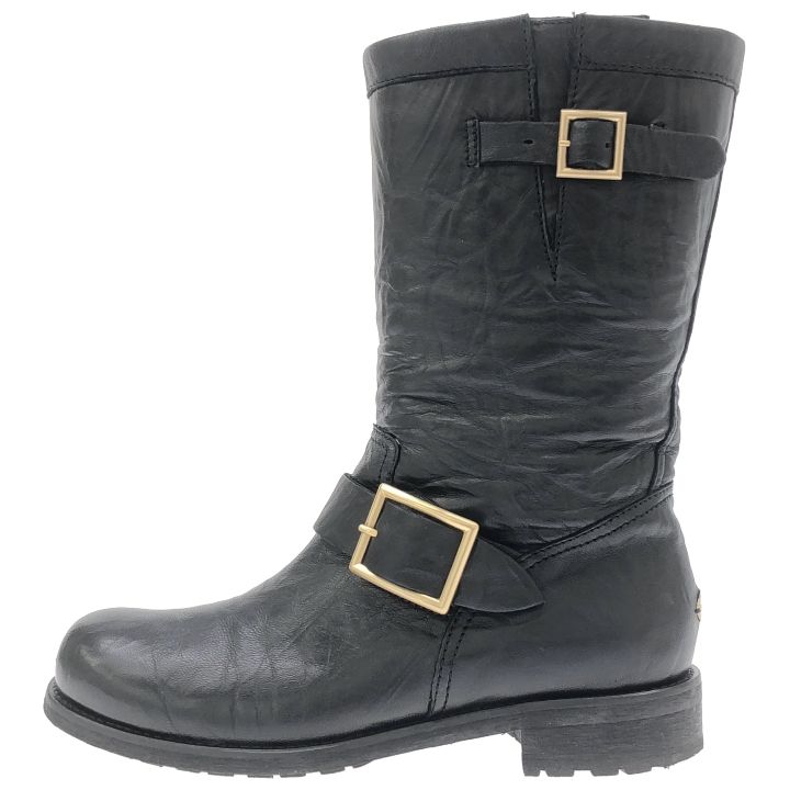 JIMMY CHOO ジミーチュウ 85742-007 247BIKER レディース ブラック 37.5