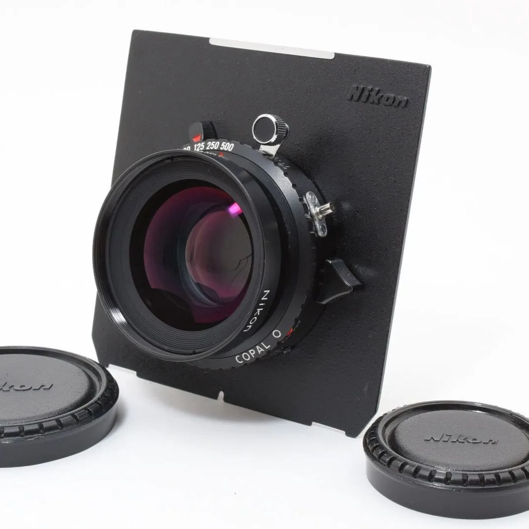 Nikon NIKKOR-W 150 mm F 5.6 大判レンズ COPAL 0 シャッター付 ボード付 光学 動作良好 ニコン 4 x 5対応 大判撮影用レンズ