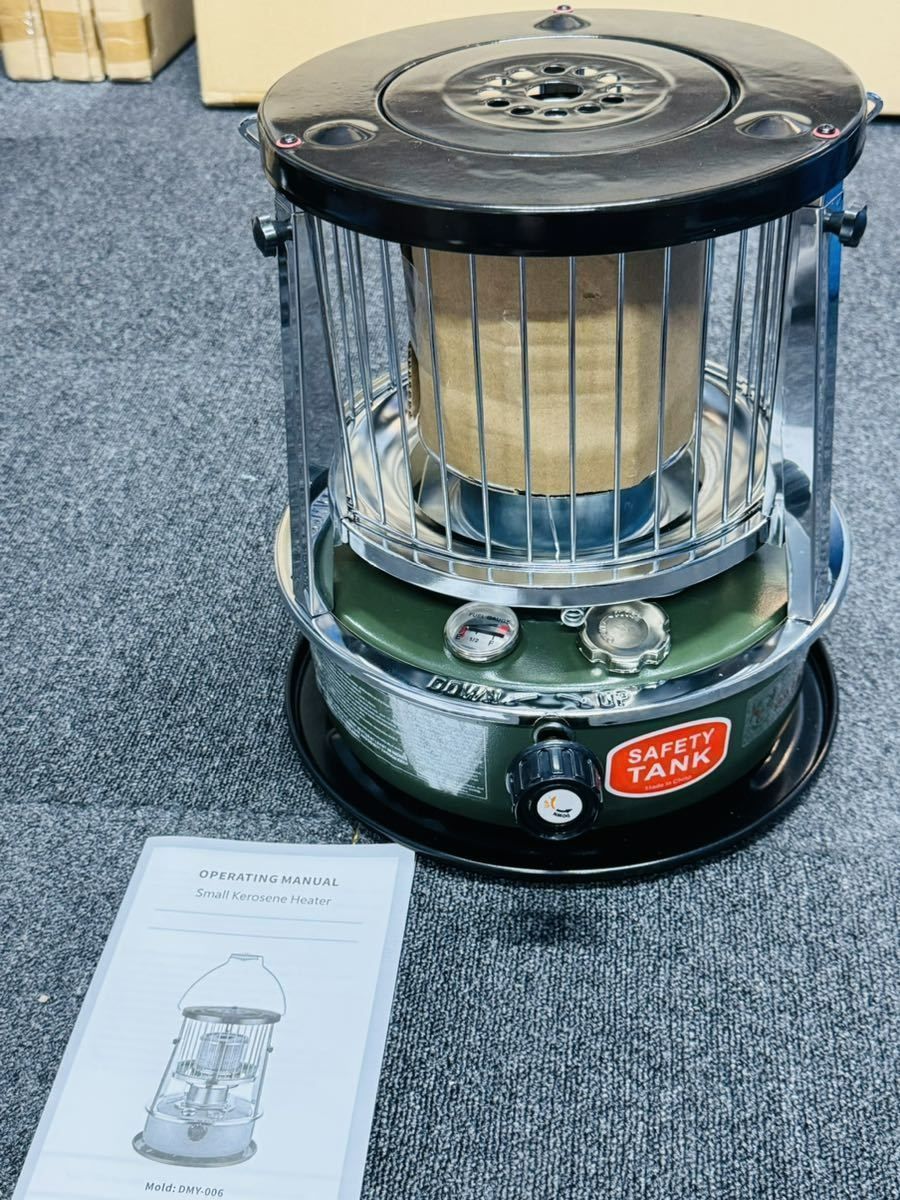 石油ストーブ 360°対流型加熱 灯油ストーブ 電源不要 ストーブランプ 急速加熱 調節 な炎付き 360°高速暖房 タンク容量4.5L qd1109