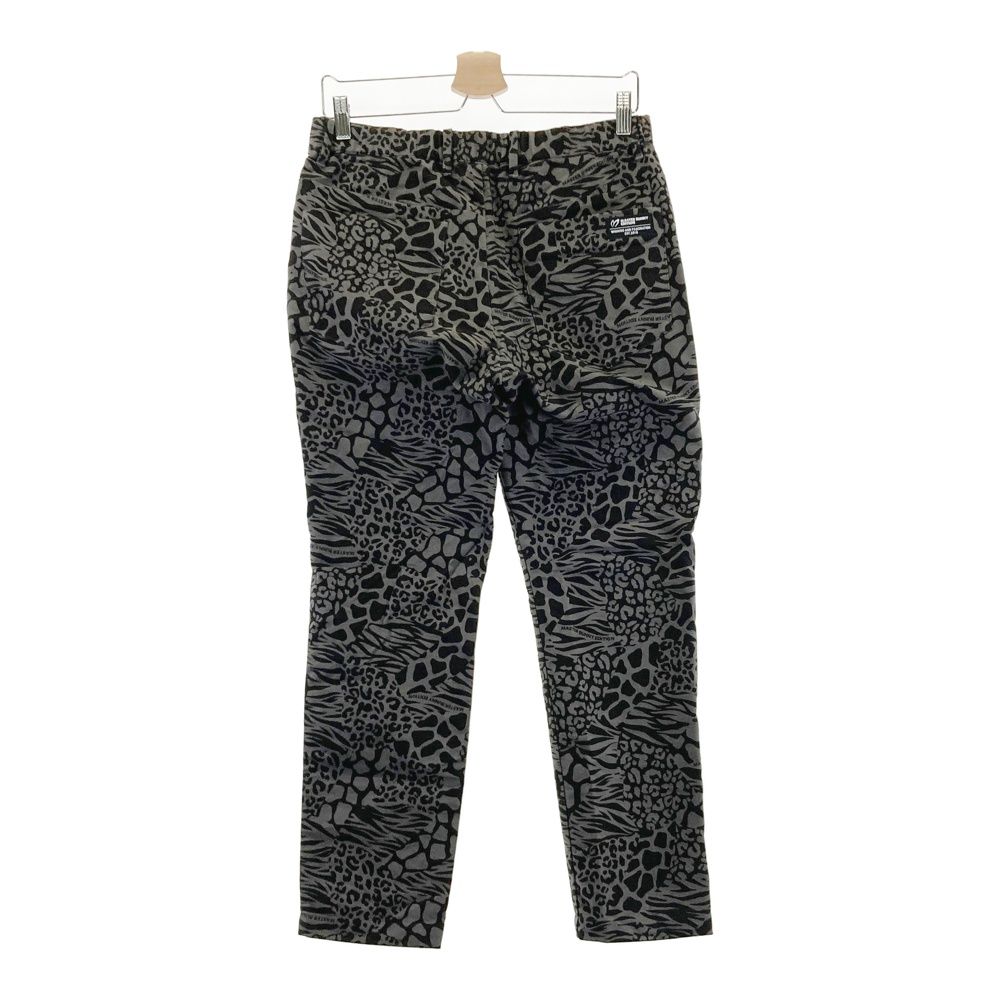 サイズ 4 MASTER BUNNY EDITION マスターバニーエディション ロングパンツ レオパード 総柄 グレー系 240101550110 ゴルフウェア メンズ ストスト