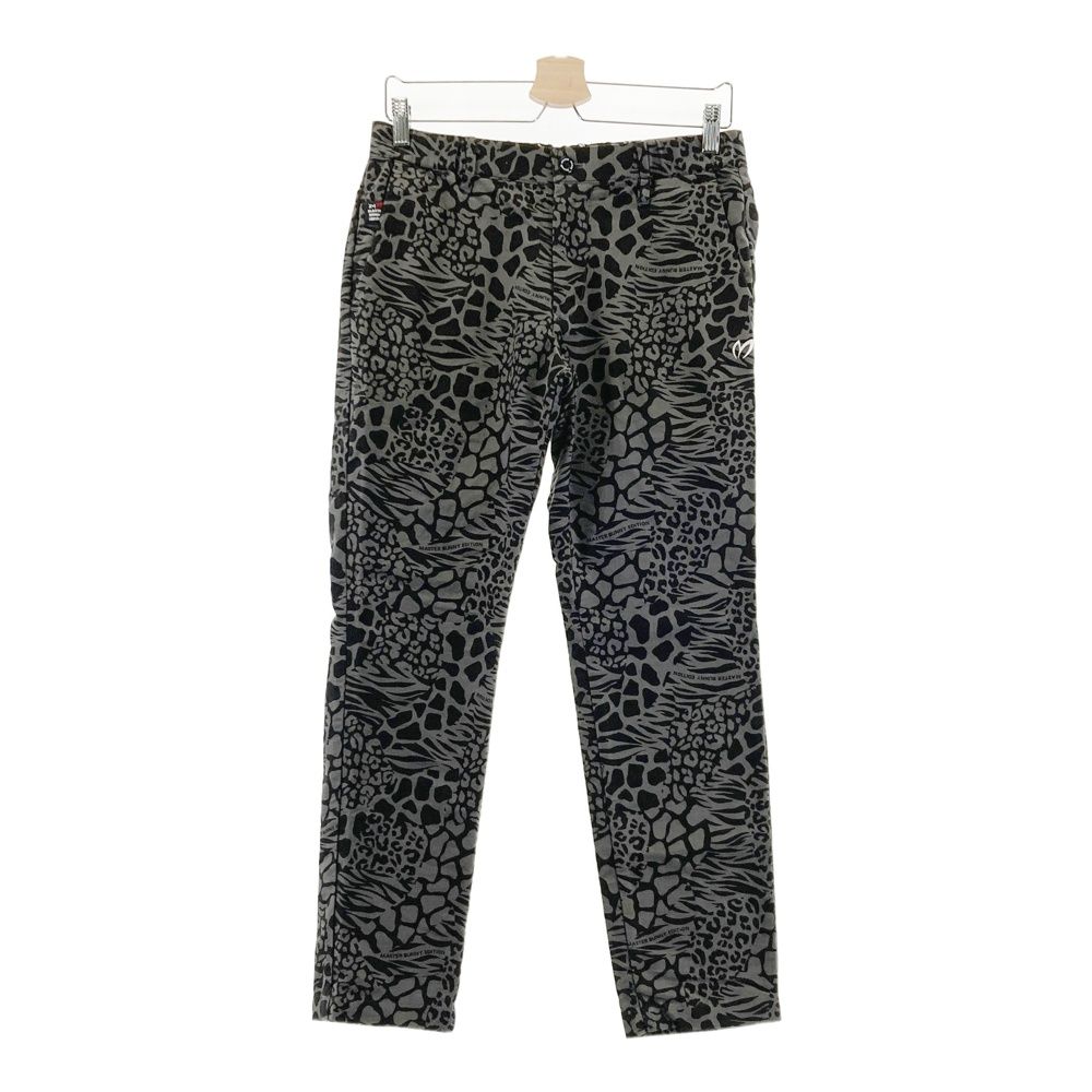 サイズ 4 MASTER BUNNY EDITION マスターバニーエディション ロングパンツ レオパード 総柄 グレー系 240101550110 ゴルフウェア メンズ ストスト