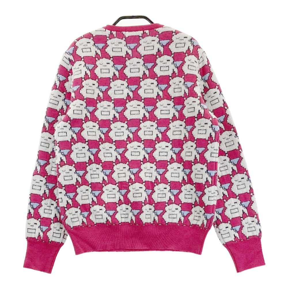 サイズ L AND PER SE アンパスィ 長袖ニットセーター ウール混 総柄 ピンク系 240101551383 ゴルフウェア レディース ストスト