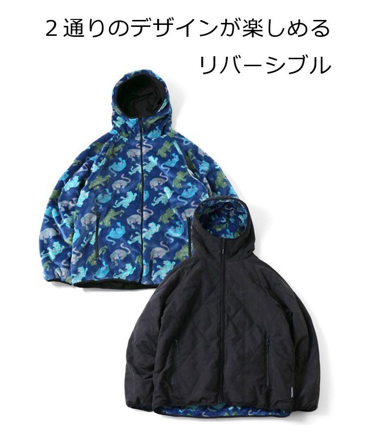 gym master ジムマスター キルト×ボア リバーシブルフードジャケット カーキ オウムガイ m l xl G621751 メンズ レディース 秋冬