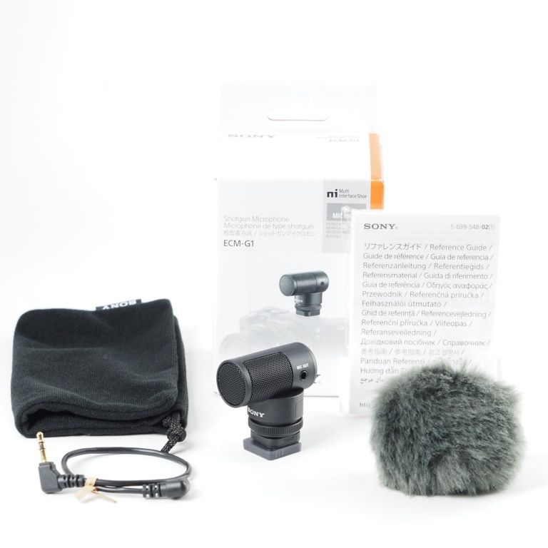SONY ショットガンマイクロホン 前方指向性 ウインドスクリーン付属 ECM G 1 ソニー カメラ用マイク 12938