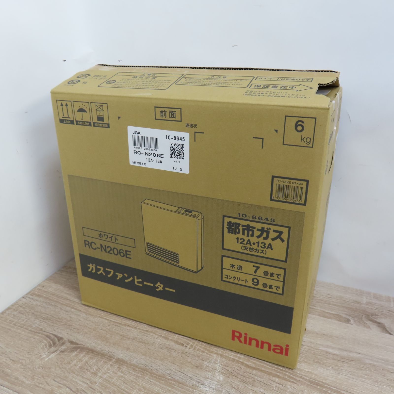 Rinnai リンナイ ガスファンヒーター 都市ガス RC-N206E ホワイト 製