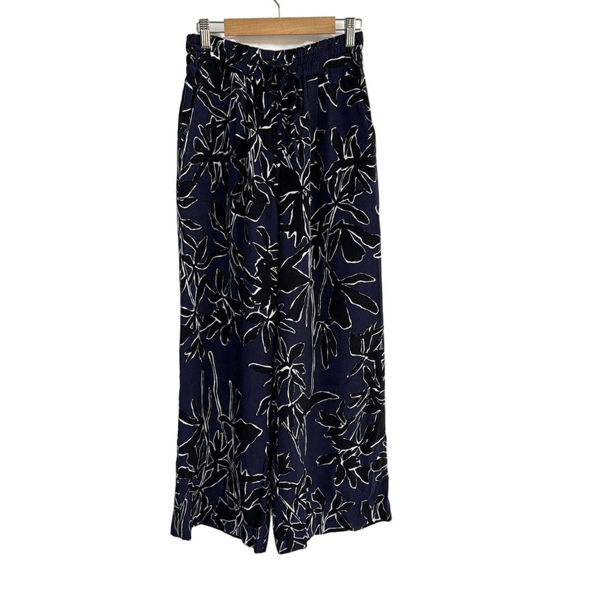 SACRA サクラ パンツ サイズ36 S レディース - ネイビー×白×黒 フルレングス