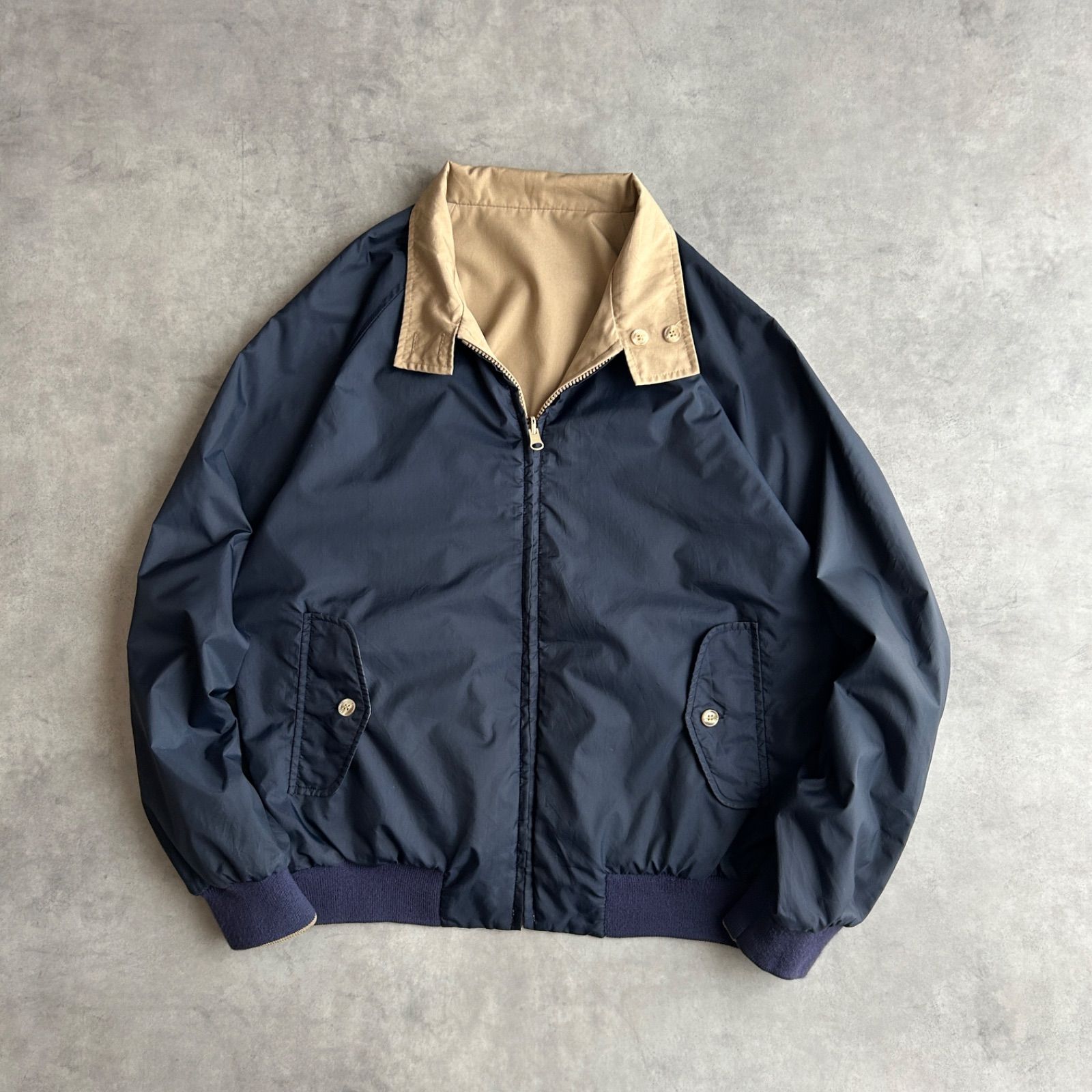 90s/LANDS'END/ハリントンジャケット/リバーシブル/両面/ナイロン