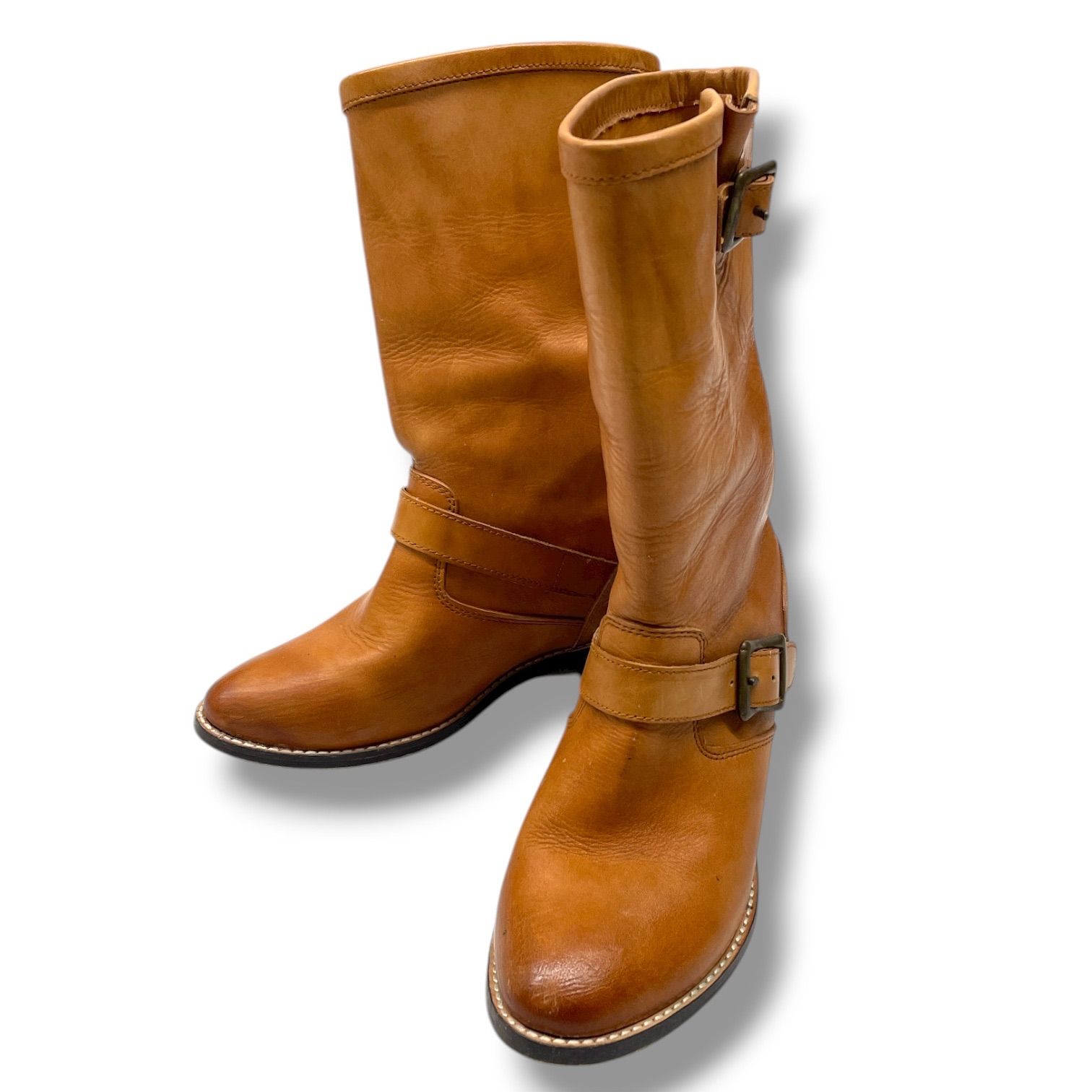 Hysteric Glamour ヒステリックグラマー エンジニアブーツ レザーブーツ ローヒール シューズ 靴 0134QS022 茶色 ブラウン 23.5cm レディース 秋 冬 ゴーゴー古着マルイ北千住店 26 No.1140