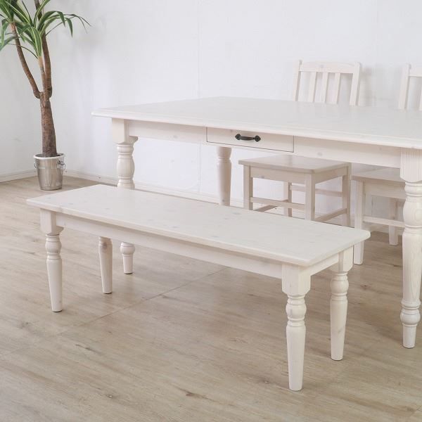 ダイニングベンチ WH ホワイト 組立品 ダイニングベンチ WH ホワイト 組立品