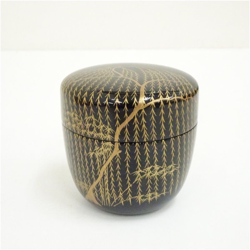 田中宗凌造 宗観好柳竹に鶯大棗 共箱 茶道 茶道具 おしゃれ 茶器 なつめ 茶入 薄茶器 薄茶 薄器 お茶 茶 抹茶 抹茶入れ 容器 骨董 3月 4月 春