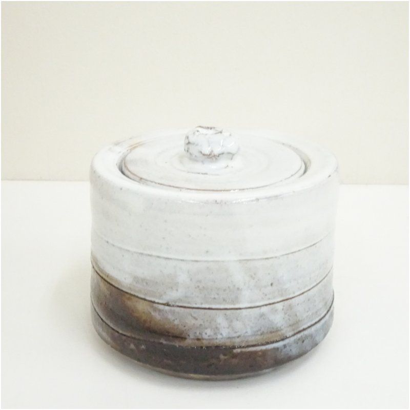 萩焼 小高正峰造 水指 替蓋付 共箱 水指し 茶道 茶道具 おしゃれ 水差し 抹茶 インテリア 茶器 水器 お茶 骨董 茶会