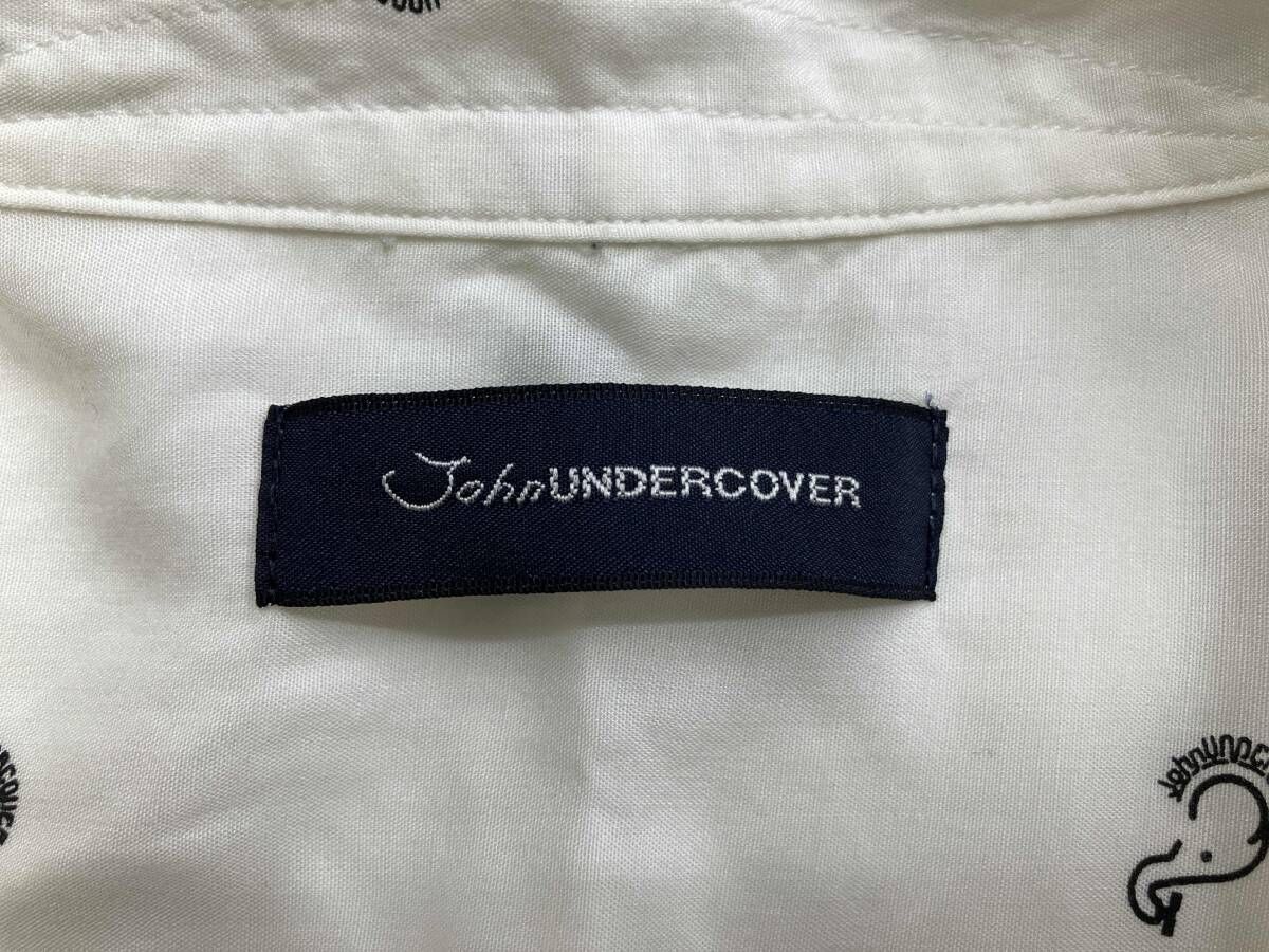 john UNDERCOVER ジョン アンダーカバー JUV9401 半袖 オープン シャツ elephant ドット 象 開襟 3 ホワイト KARIMZIABAT_FR