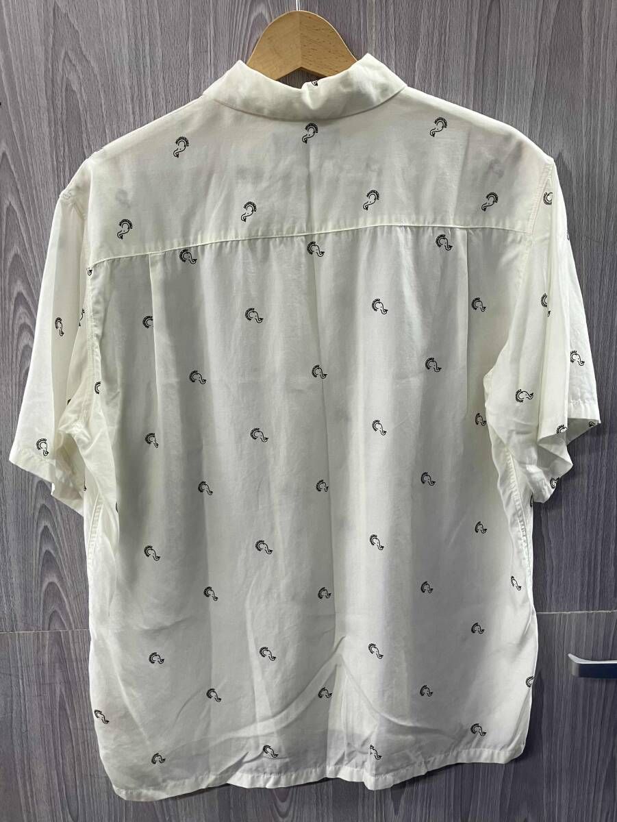 john UNDERCOVER ジョン アンダーカバー JUV9401 半袖 オープン シャツ elephant ドット 象 開襟 3 ホワイト