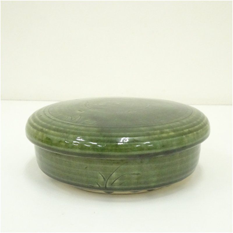 山十窯 加藤光右衛門 織部喰籠 共箱 和食器 茶器 菓子器 おしゃれ 和菓子 主菓子 茶道 茶道具 じきろう 食籠 喰篭 喰篭 お菓子入れ