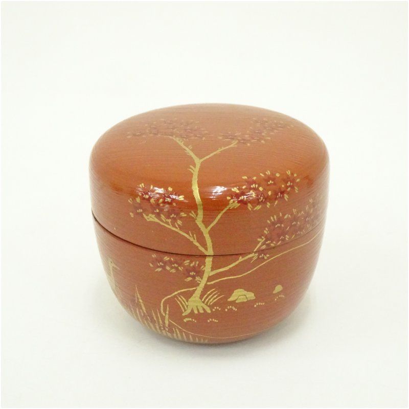 田中宗凌造 橘に水鳥刷毛目白粉解棗 共箱 茶道 茶道具 おしゃれ 茶器 なつめ 茶入 薄茶器 薄茶 薄器 お茶 茶 抹茶 抹茶入れ 容器 骨董 3月 春