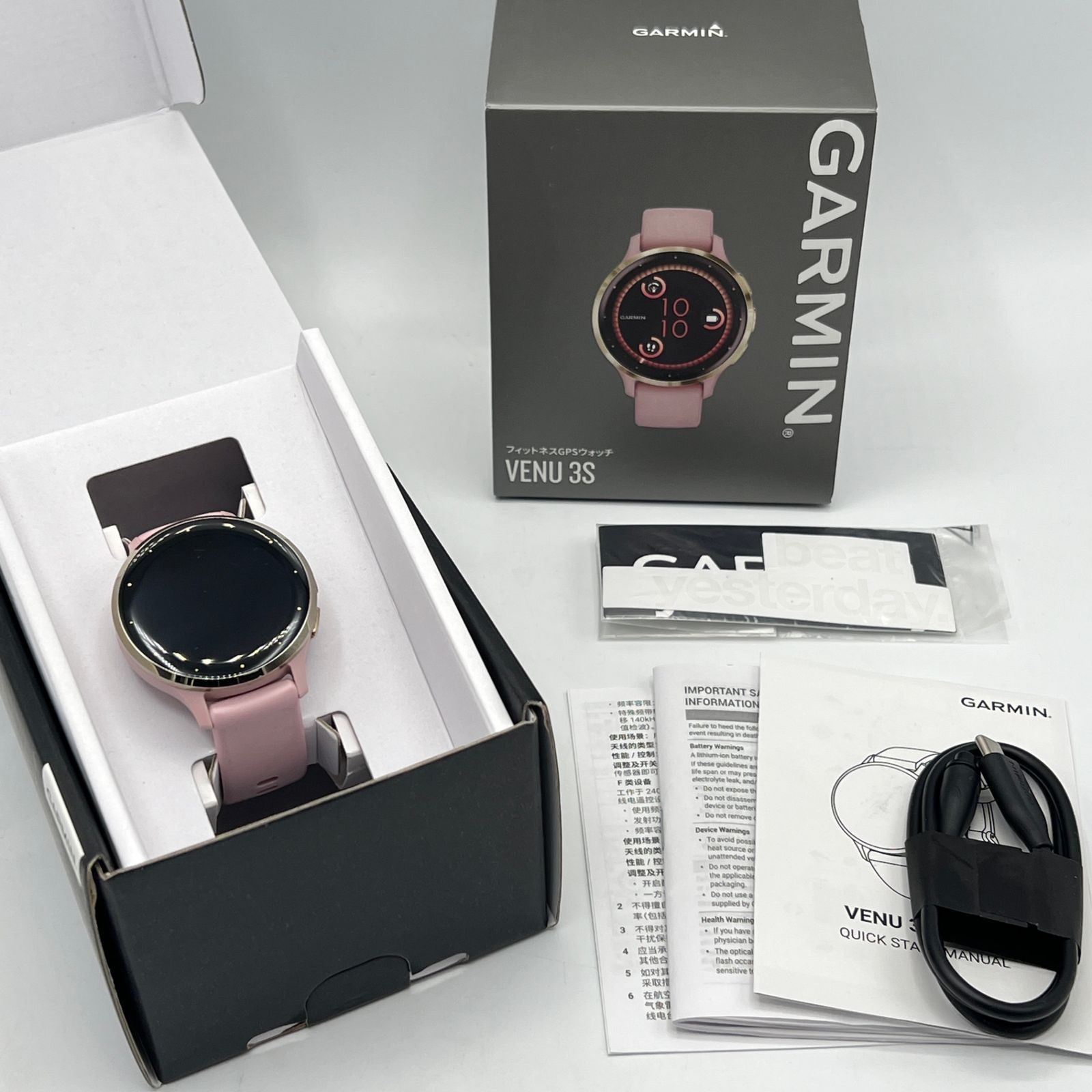 GARMIN Venu 3S 010-02785-43 Pink Dawn Peach G スマートウォッチ ヴェニュー ガーミン 本体