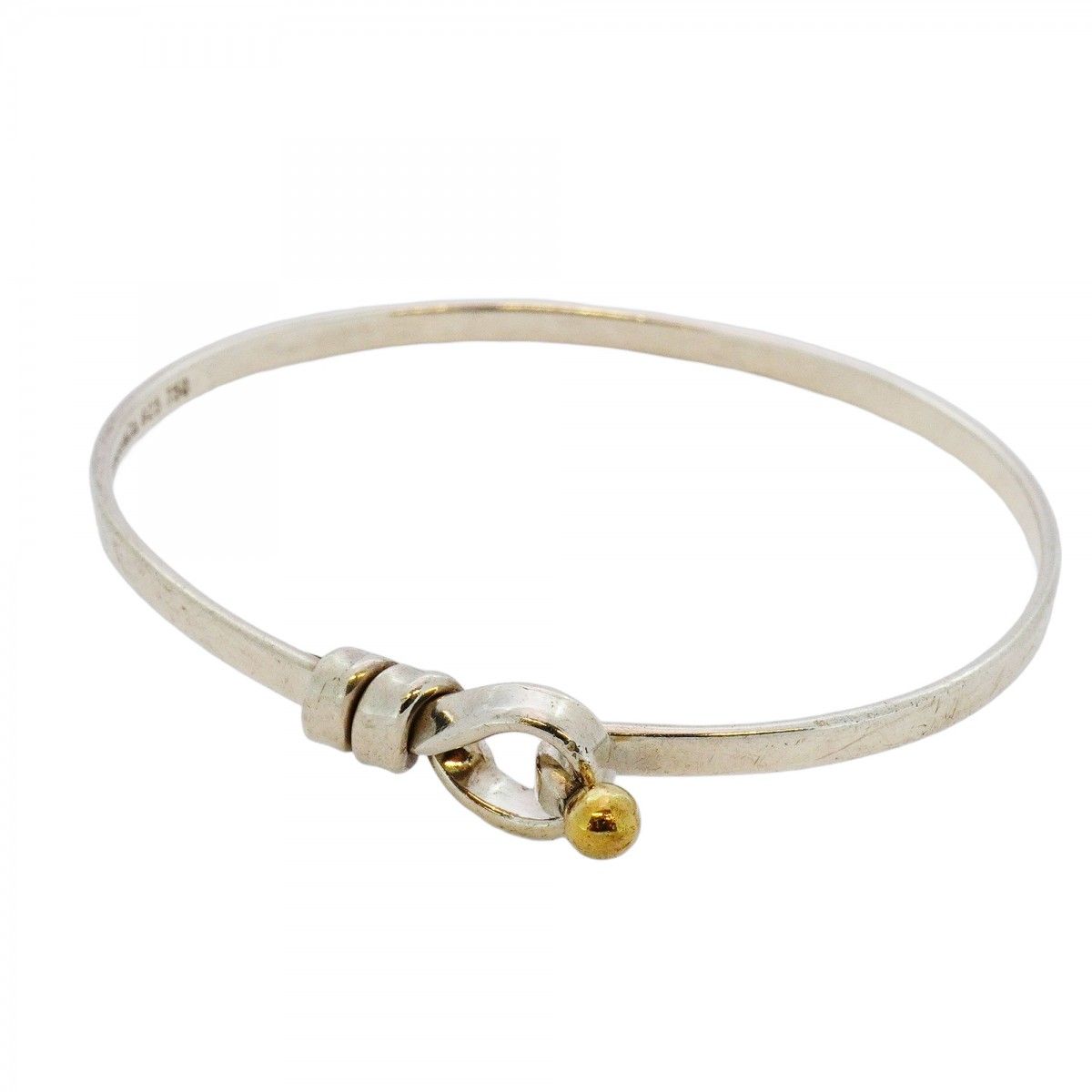 5jmb0655 ティファニー バングル フック＆アイ K18YG イエローゴールド シルバー925 レディース