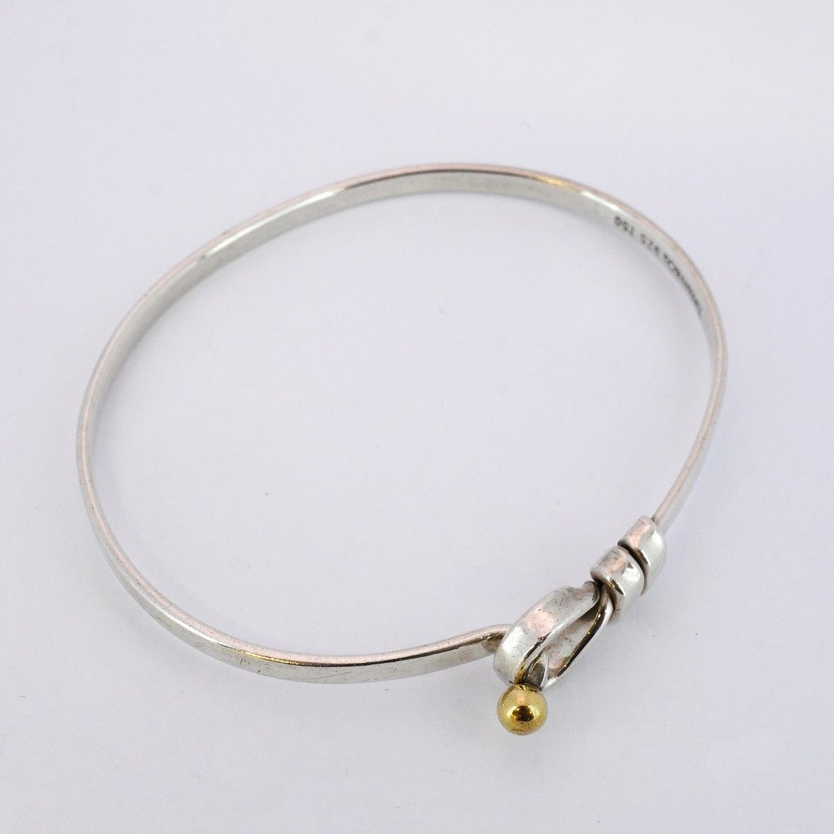 5jmb0655 ティファニー バングル フック＆アイ K18YG イエローゴールド シルバー925 レディース