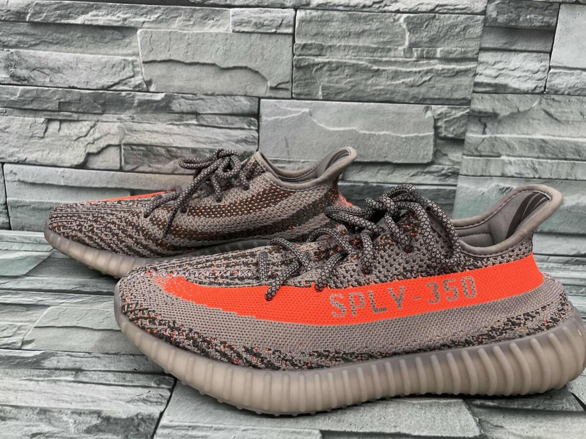アディダスadidas GW 1229 yeezy boost 350 v 2 beluga スニーカー 28.5 cm グレー×オレンジ