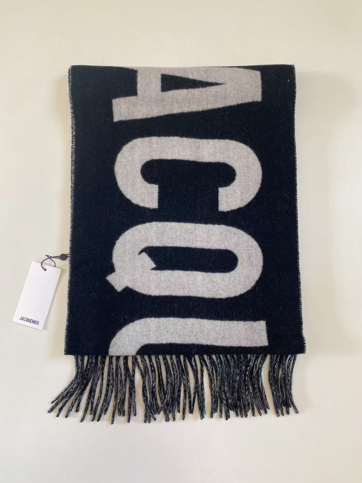 JACQUEMUS ジャックムス マフラー ロゴマフラー ブラック