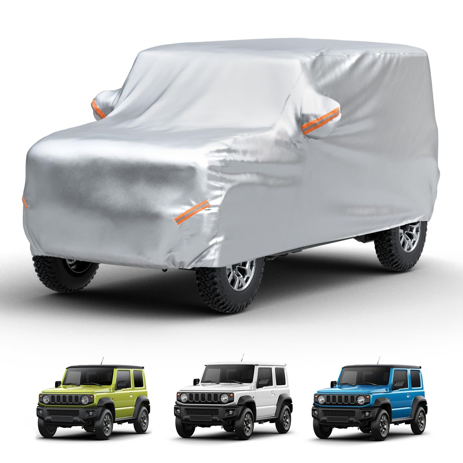 【迅速発送】【ジムニー専用】JOYTUTUS 車 カバー スズキ ジムニー(JB64) ジムニーシエラ(JB74)専用 ボディカバー 車 210D厚手 カーカバー 高防風 凍結防止 全天候型防水 防埃 防雨 防雪 反射テープ 収納袋付き 取付簡単「Jimny