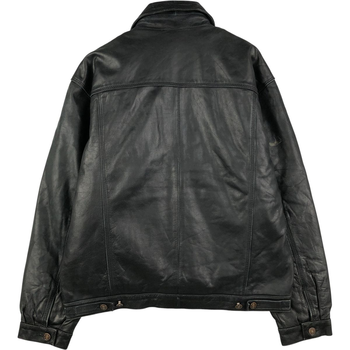 古着 japa トラッカージャケット レザージャケット メンズXL相当 eaa568241