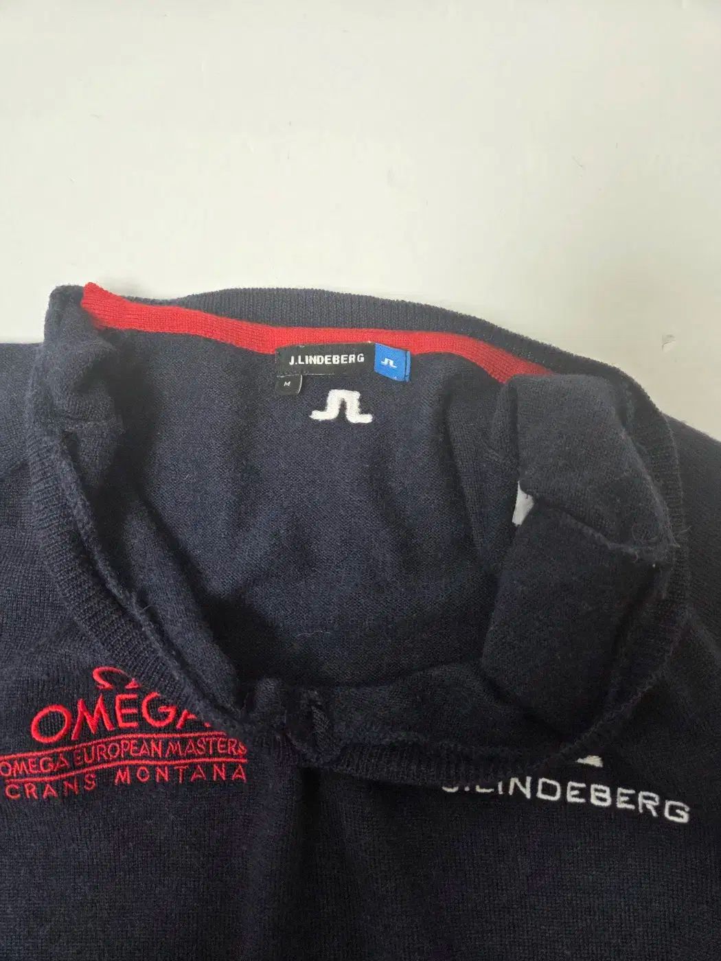 J.リンドバーグ メンズ オメガ コラボ 長袖 ニットTシャツ ネイビー M LLC-HASEGAWATOSO_COM